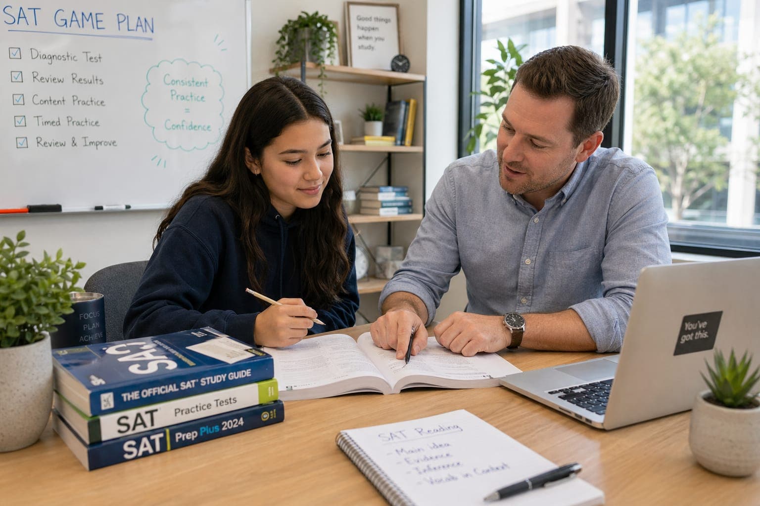 Professional tutoring session with student